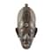 Brown Polystone Primitive African Mask Sculpture 8" x 4" x 18"